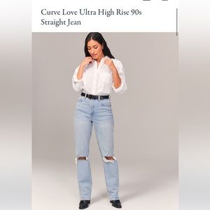 Abercrombie and Fitch Ultra high rise 90s straight jeans- size 8/ 29
